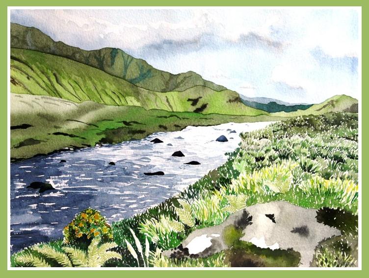 Aquarelle "Highlands"