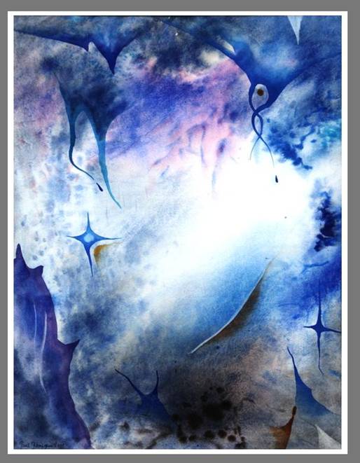Aquarelle "Silence sidral"